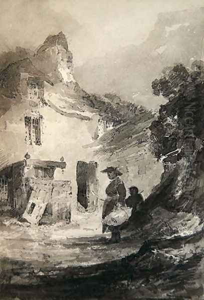 An Old Cottage at Dolgelly Oil Painting by John Sell Cotman