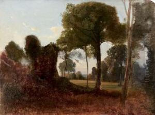 Paesaggio Oil Painting by Antonio Fontanesi