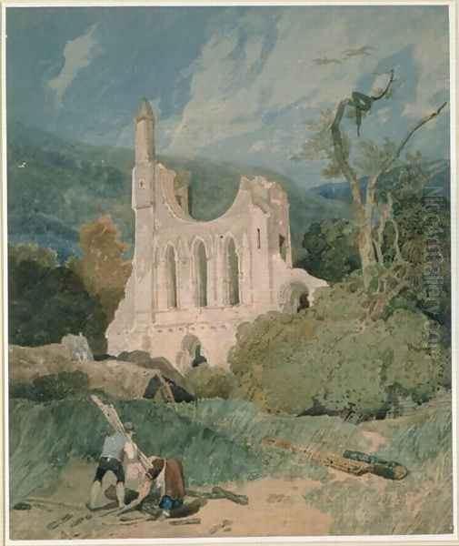 Byland Abbey Yorkshire, c.1809 Oil Painting by John Sell Cotman