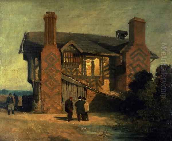 Moreton Old Hall Oil Painting by John Sell Cotman