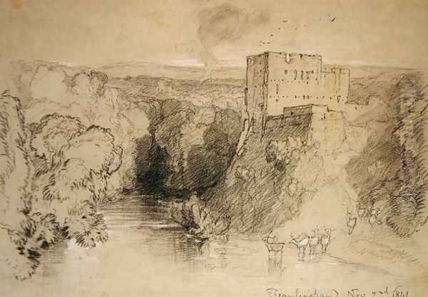 Framlingham Castle 1841 Oil Painting by John Sell Cotman