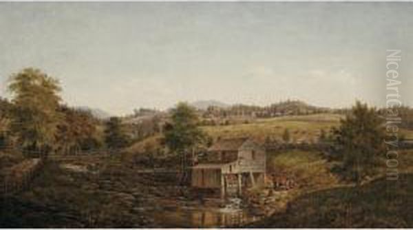 Old Mill Oil Painting by Henry Chapman Ford