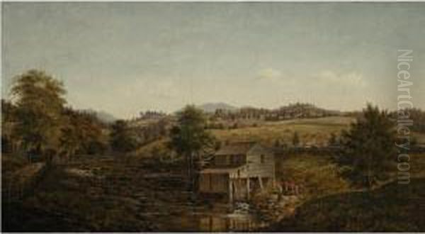 Old Mill Oil Painting by Henry Chapman Ford