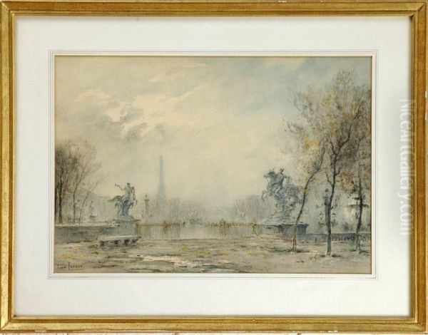 Parisian Scene Oil Painting by Henri Louis Foreau