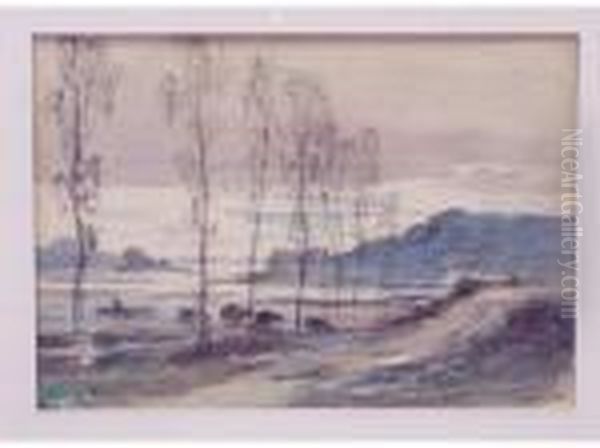 Paysage Au Bord De L'eau Oil Painting by Henri Louis Foreau