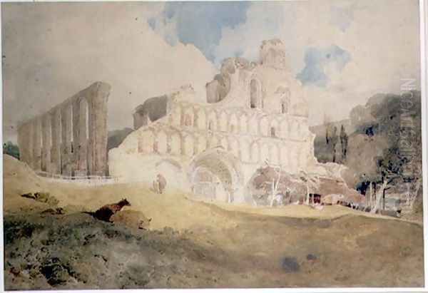 St. Botolph's Priory Colchester, c.1804-5 Oil Painting by John Sell Cotman