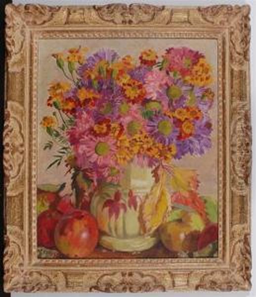 Bouquet Of Flowers Oil Painting by Henri Claudius Forestier