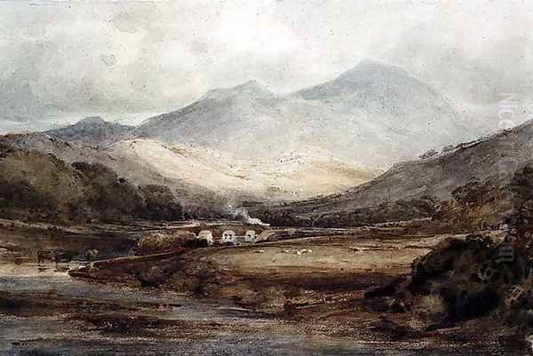 Tan-y-bwlch, Merionethshire 1801 Oil Painting by John Sell Cotman