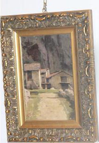 Villaggio Montano Oil Painting by Achille Formis Befani