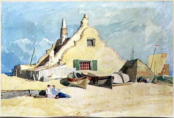 Yarmouth Beach Oil Painting by John Sell Cotman