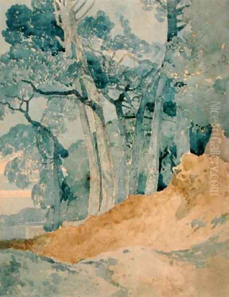 Study of Trees at Harrow, 1808 Oil Painting by John Sell Cotman