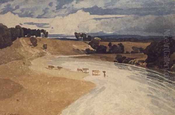 On the Tees at Rockcliffe Oil Painting by John Sell Cotman