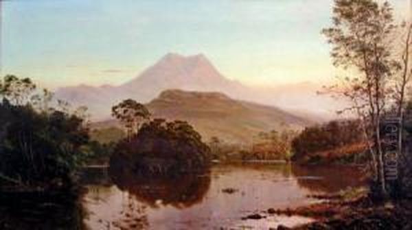 Mount Gould, Lake St. Claire Oil Painting by H. Forrest