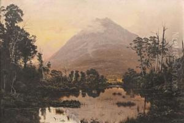 Mt Pelion, Tasmania Oil Painting by H. Forrest