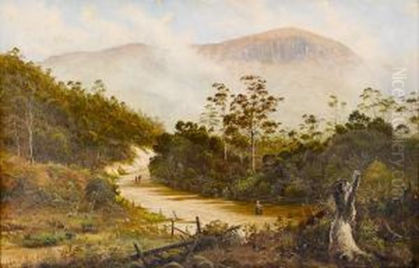 Untitled (view Of Mount Wellington, Tasmania) Oil Painting by H. Forrest