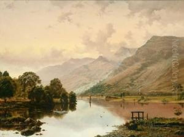 Glenfolloch From The Head Of Loch Lomond Scotland Oil Painting by H. Forrest