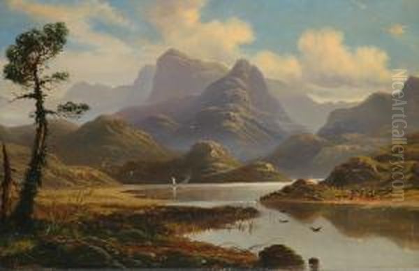 Scottish Loch Oil Painting by H. Forrest