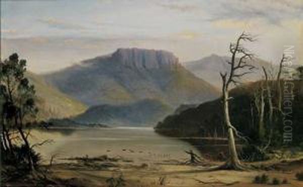 Lake St. Clair, Tasmania Oil Painting by H. Forrest