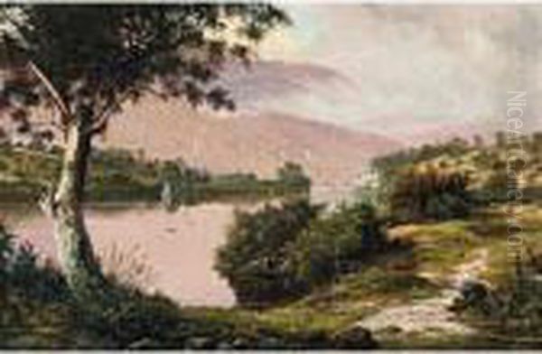 Tamar River, New Norfolk, Tasmania Oil Painting by H. Forrest