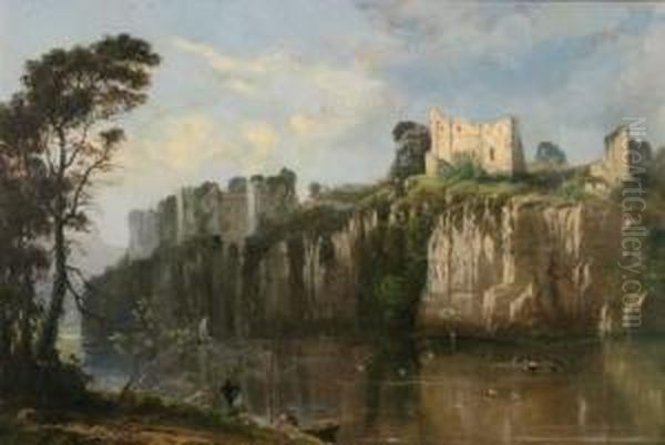 Chepstowe Castle, England Oil Painting by H. Forrest