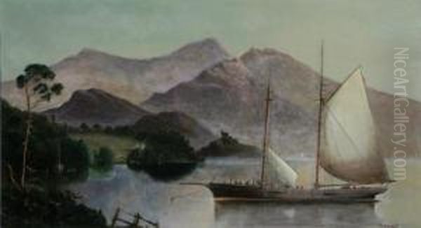 Yacht 'egeria' (the Isle Of Arran) Oil Painting by H. Forrest