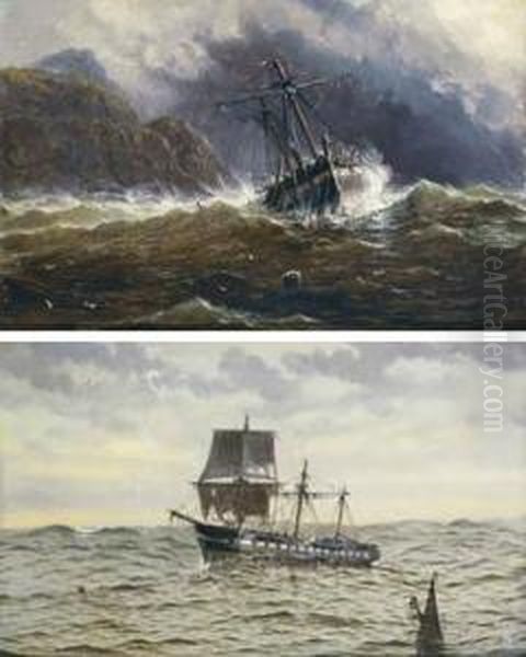 Heavy Seas Oil Painting by H. Forrest