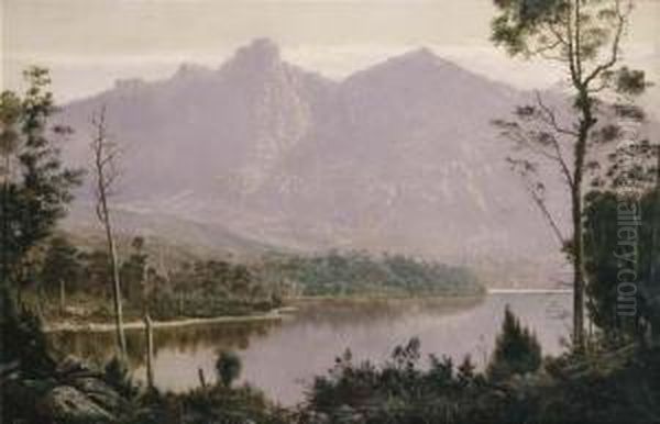 Mount Olympus And Mount Marion, Tasmania Oil Painting by H. Forrest