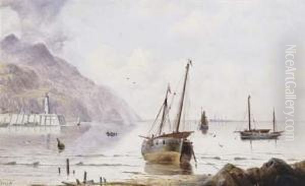 Coastal Scene Oil Painting by H. Forrest