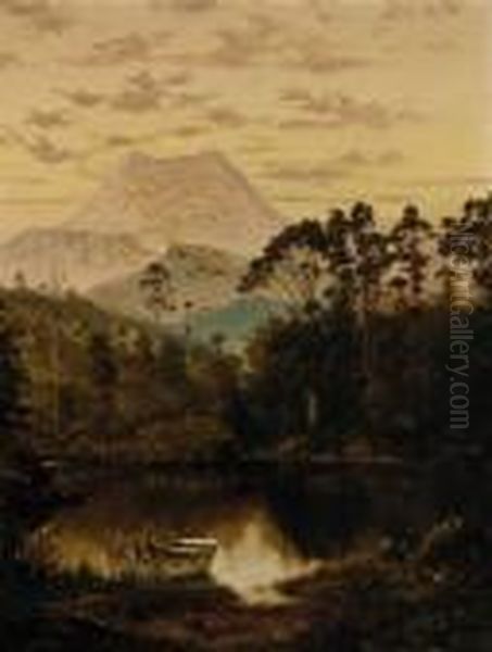 Mount Gould, Ducane Range, Tasmania Oil Painting by H. Forrest