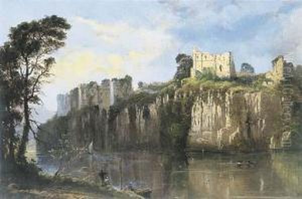 Chepstowe Castle, England Oil Painting by H. Forrest