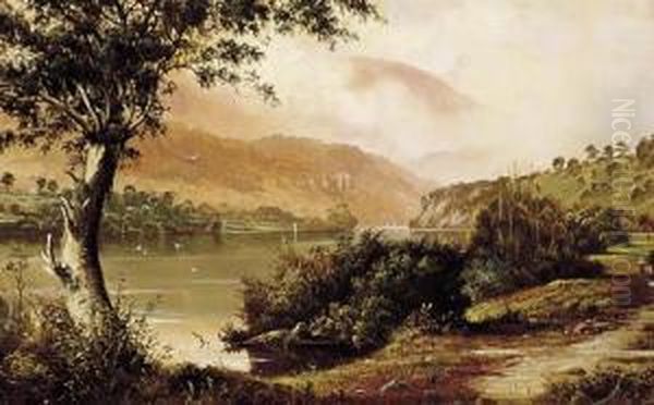 Derwent River, New Norfolk, Tasmania Oil Painting by H. Forrest