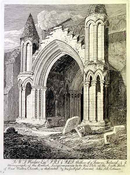 The South Porch of West Walton Church 1818 Oil Painting by John Sell Cotman