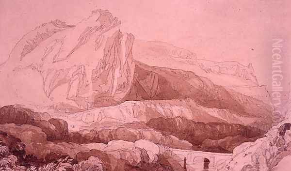 The Mountain of the Roule, Cherbourg Oil Painting by John Sell Cotman