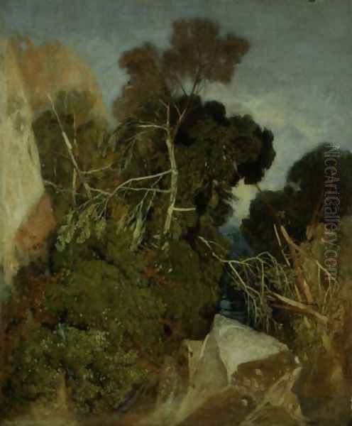 Silver Birches Oil Painting by John Sell Cotman