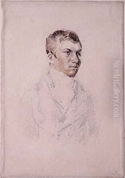 Portrait of John Crome (1768-1821) Oil Painting by John Sell Cotman