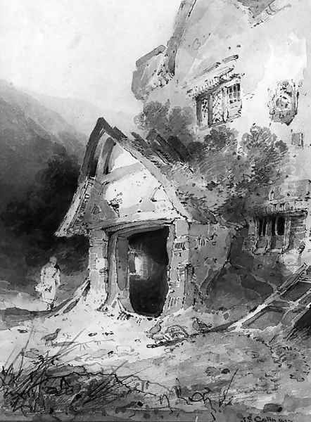 A ruined porch Oil Painting by John Sell Cotman