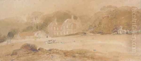 A Yorkshire manor house Oil Painting by John Sell Cotman