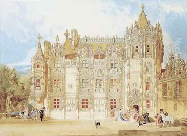 Abbatial House, Abbey of St Ouen, Rouen Oil Painting by John Sell Cotman