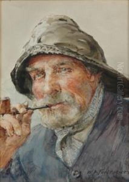 A Cornish Fisherman. Oil Painting by William Banks Fortescue