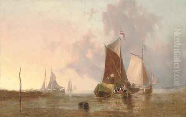 The mouth of the Yare Oil Painting by John Sell Cotman