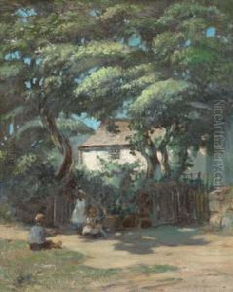 Noonday Shade Oil Painting by William Banks Fortescue