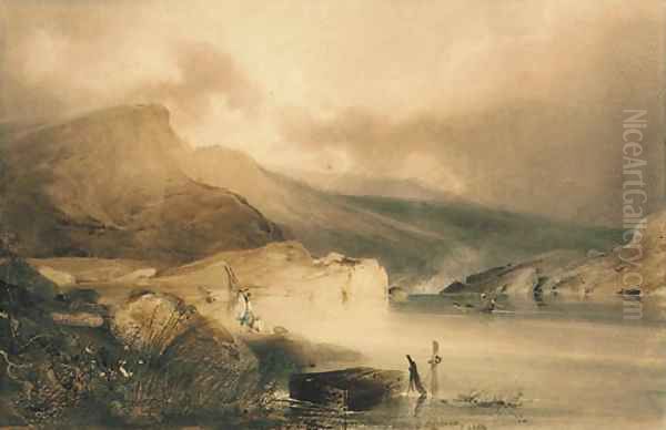 Llyn Ogwen Oil Painting by John Sell Cotman