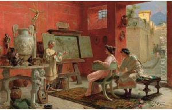 The Art Lesson Oil Painting by Eduardo Forti