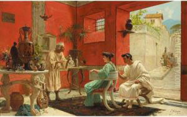 The Merchant Of Pompei Oil Painting by Eduardo Forti