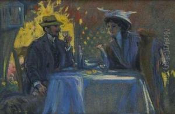 (actif Au Xixeme Et Xxeme Siecle)
La Conversation Sous La Treille Oil Painting by Fortuney