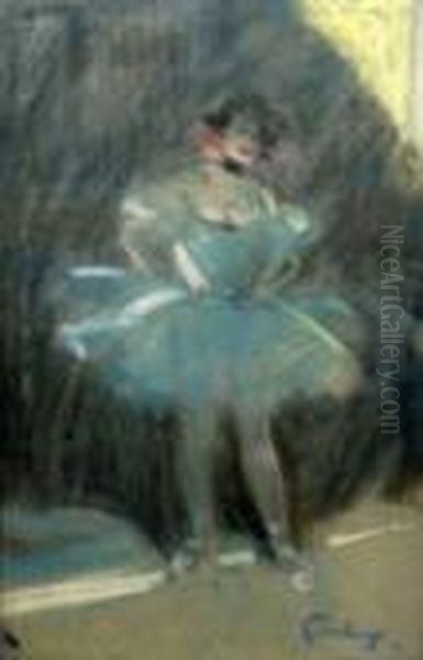 Ballerine Oil Painting by Louis Fortuney