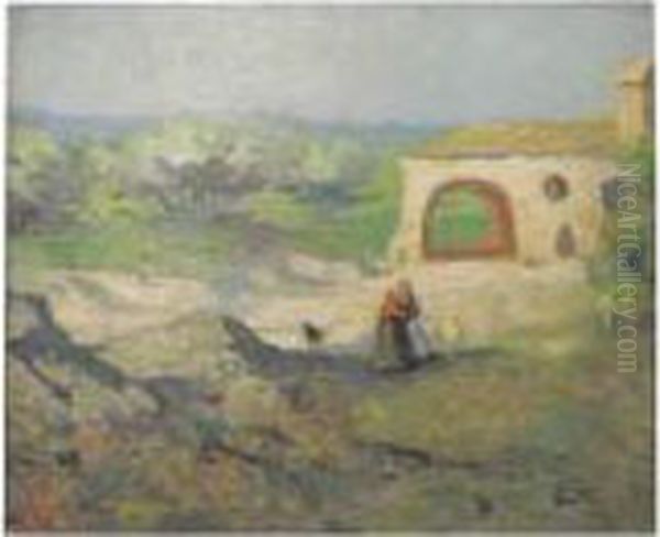 La Chapelle Aux Lapins A Lorgues Oil Painting by Louis Fortuney