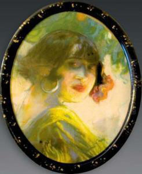 Une Bohemienne Oil Painting by Louis Fortuney