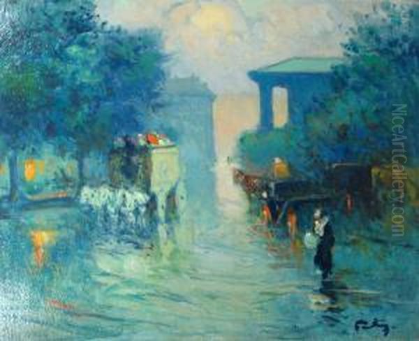 Fin D'apres Midi Apres La Pluie Oil Painting by Louis Fortuney