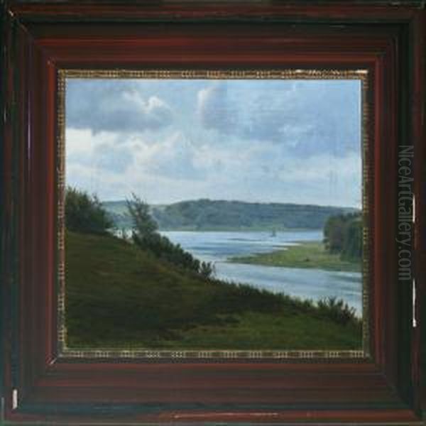 A View Of A Inlet Oil Painting by Harald Foss